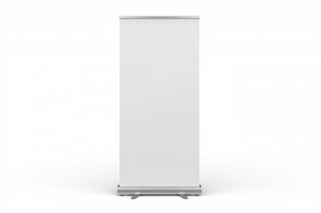 Front-facing blank roll-up banner on a white backdrop