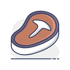 T-Bone Steak Meat Cut Flat Icon