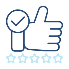 Rating Icon Color Outline Style. Vector Illustration Design