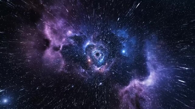 An eye gazes into the cosmos, revealing stunning space imagery filled with stars and galaxies. This captivating blend of human perspective and universe invites reflection