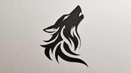 Tribal wolf design illustration
