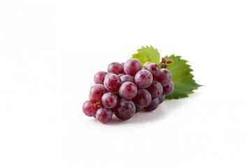 Fototapeta premium Single grape on a plain white surface