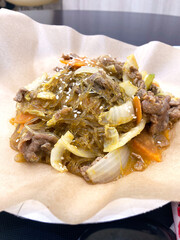 Vietnamese noodle dish with vegetables