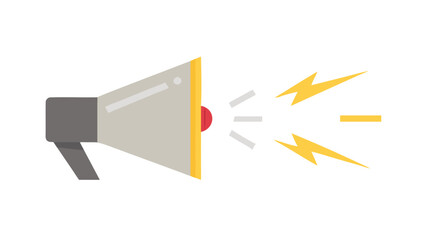 Promotional megaphone announcement marketing speaker message communication alert advertising bullhorn vector design