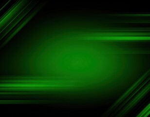 Green abstract background with glowing highlights and fast motion lines, modern techno style, energy, digital wave, concept for design or presentation.