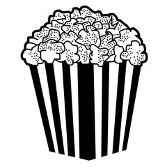 Illustration of a box of popcorn