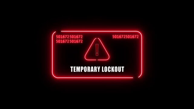  temporary locknut   Alert. Warning security breach computer hacking warning message hacked Warning symbol on the screen privacy protection data hacking malware virus Danger sign. 