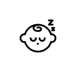 Sleeping Icon Set. Simple Line Icons with Comfort, Comfortable Sleep, Pillow, Bed, and Bedtime. A Selection of Vector Illustrations for Sleep and Rest.