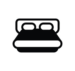 Sleeping Icon Set. Simple Line Icons with Comfort, Comfortable Sleep, Pillow, Bed, and Bedtime. A Selection of Vector Illustrations for Sleep and Rest.