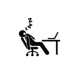 Sleeping Icon Set. Simple Line Icons with Comfort, Comfortable Sleep, Pillow, Bed, and Bedtime. A Selection of Vector Illustrations for Sleep and Rest.