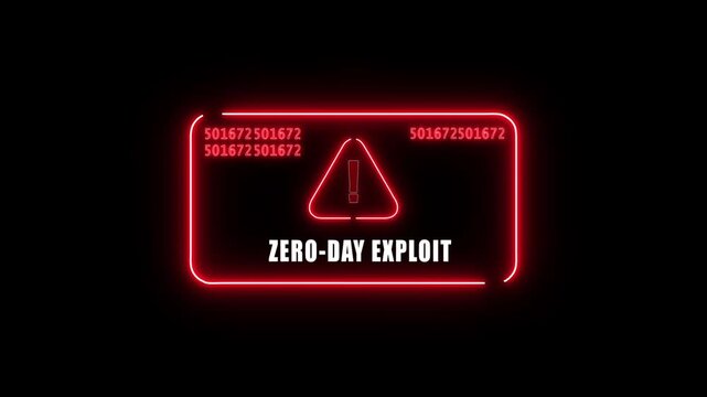  zero-day exploit Alert. Warning security breach computer hacking warning message hacked Warning symbol on the screen privacy protection data hacking malware virus Danger sign. 