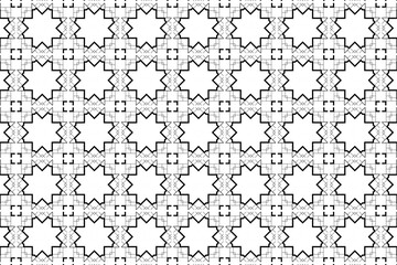 Vector seamless pattern set with hand-drawn floral monochrome art for vintage wallpaper and fabric...