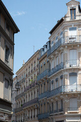 Views of Toulouse, city in southern France, Haute-Garonne department, Occitania region, centre of European aerospace industry with pink red bricks houses, travel destination
