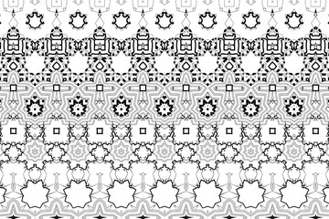 The elegant vector seamless pattern features a monochrome floral design perfect for vintage wallpaper or textile print decoration