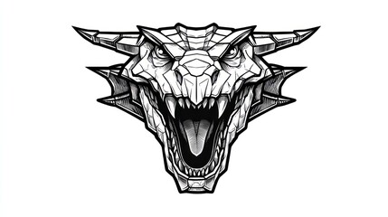 Dragon head illustration