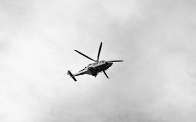 helicopter in flight