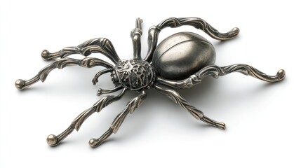Ornate silver spider figurine