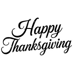 Celebrate gratitude with elegant 'Happy Thanksgiving' script text for festive holiday designs.