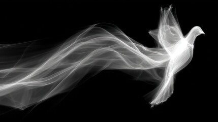 Abstract flying dove