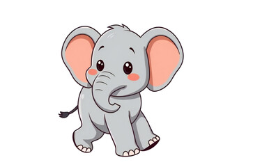 Obraz premium elephant illustration adorable graphic vector clipart