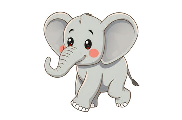 Naklejka premium elephant illustration adorable graphic vector clipart