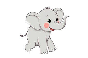 Fototapeta premium elephant illustration adorable graphic vector clipart