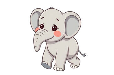 Naklejka premium elephant illustration adorable graphic vector clipart