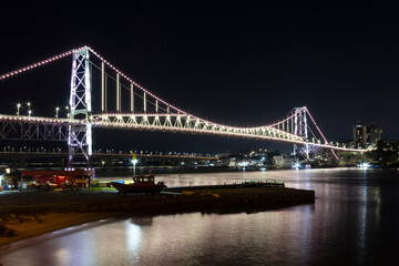 Obraz premium noite e a ponte de Florianópolis Santa Catarina Brasil Florianopolis