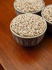 신선한 유기농 참깨, 음식재료