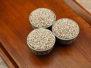 신선한 유기농 참깨, 음식재료