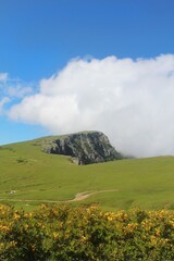 mountain landscape with clouds