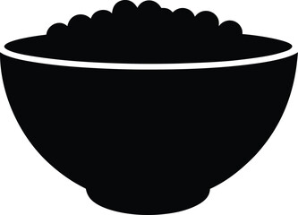 black caviar in a glass bowl