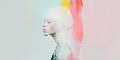A Dreamy Portrait Featuring Soft Hues Along with Artistic Expression and Creativity