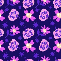 Autumn harvest vegetable seamless monster Halloween pumpkins pattern for wrapping paper and fabrics