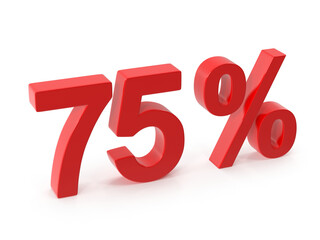 75 Percentage in Red