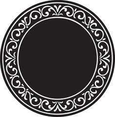 decorative plate silhouette vector