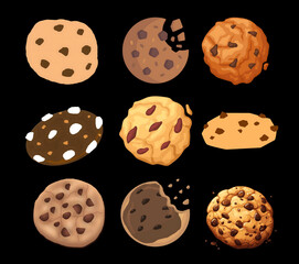 Sticker design with the theme of biscuits and crispy biscuits