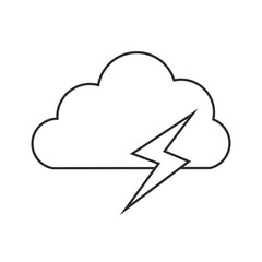 雷、嵐、曇り、雨雲、天気のイラスト