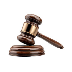 Gavel of justice law auction court legal symbol, Isolated On White Background, Png Transparent 
