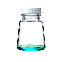 yellow liquid in Erlenmeyer flask, lab setting isolated on solid white background Png
