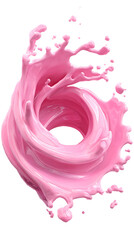 Pink liquid splash art design
