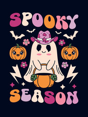 Spooky Season Cute Custom Halloween T-shirt Design