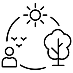Ecosistem Outline Icon