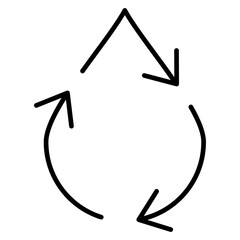Water Recycling Outline Icon