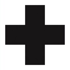 Obraz premium Simple black plus sign graphic