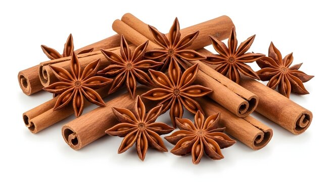 Star anise and cinnamon sticks