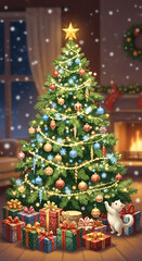 christmas tree illustration