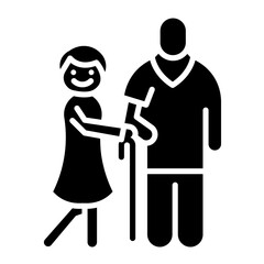 Elderly Care Vector Icon