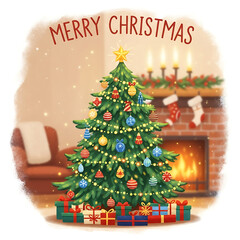 christmas tree illustration