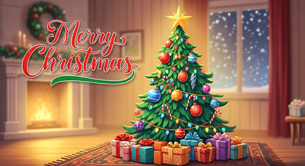 christmas tree illustration